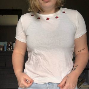 forever 21 strawberry tee
